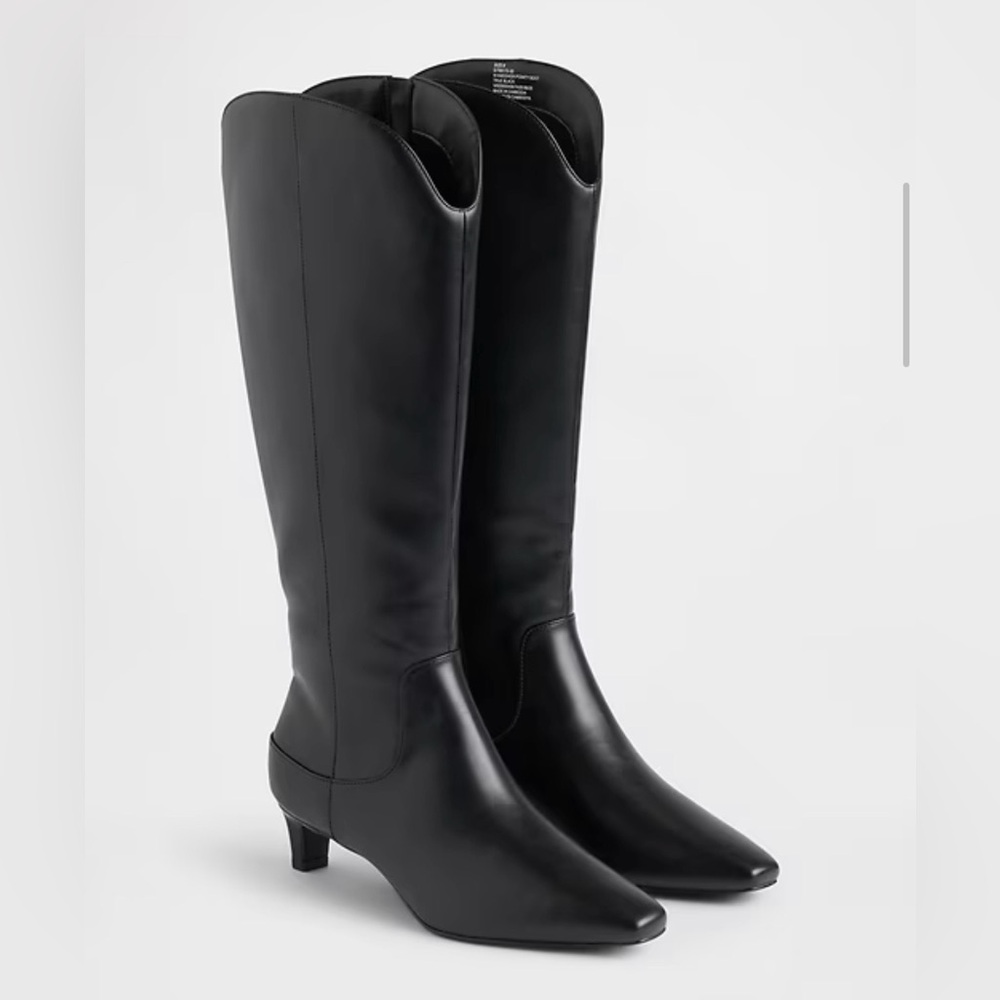 Gap Knee-High Kitten Heel Black Women's Boots
